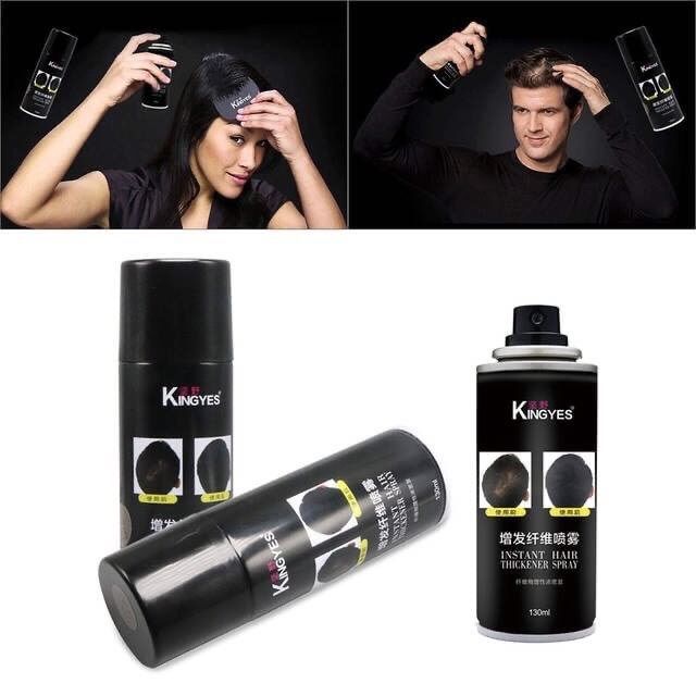 Kingyes hair spray สเปรย์ผมไฟเบอร์ ปิดผมบาง แกปัญหาหัวล้าน | Shopee ...