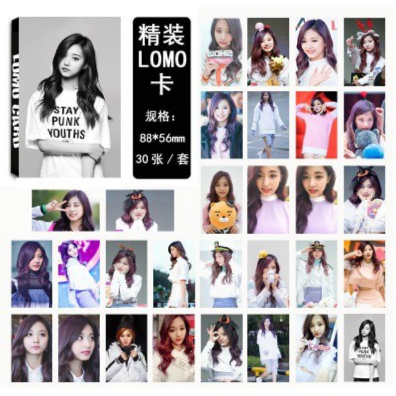 ภาพหน้าปกสินค้า30pcs KPOP TWICE Knock Lomo Card Na Yeon Photocard Momo Tzuyu Photo Picture จากร้าน allkpoper.th บน Shopee