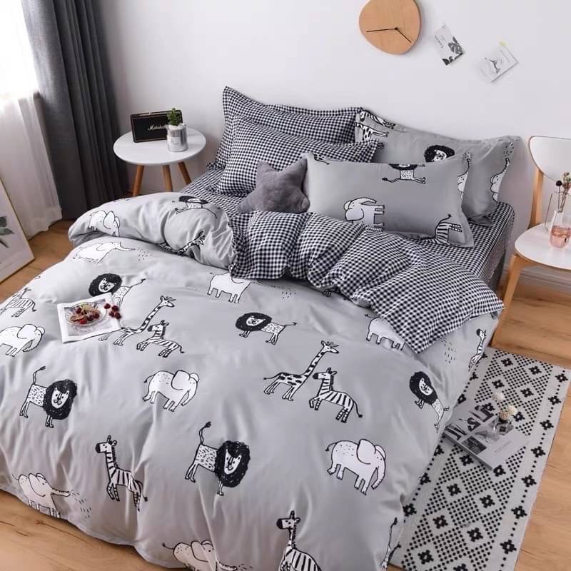 ชุดผ้าปูที่นอน-ผ้าห่มนวมลายสัตว์น่ารัก