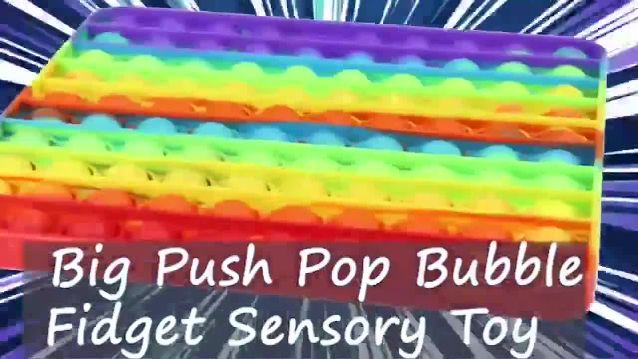 20-30ซม-pop-it-ใหญ่-รุ้งสายรุ้ง-ป๊อปอิท-อยู่ไม่สุข-ของเล่นหนักสมอง-ระเบิด-push-bubble-fidget-toy