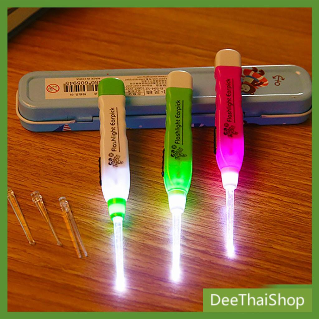 deethai-ไม้แคะหูมีไฟ-led-ราคาถูก-จัดส่งคละสี-luminous-ear-pick