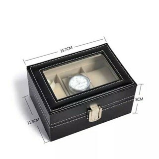 ภาพขนาดย่อของภาพหน้าปกสินค้าWATCH BOX กล่องเก็บนาฬิกา กล่องใส่นาฬิกา กล่องนาฬิกา 3 ช่อง 12ช่อง (สีดำ) จากร้าน yakoe บน Shopee ภาพที่ 3