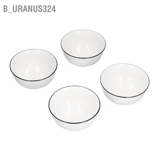 B_uranus324 380ml Ceramic Soup Bowl Kit Tableware Set Kitchen Dinnerware for Home Restaurant Hotel White 5in