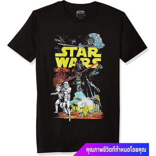 【cotton Tshirts👕】สตาร์วอร์ส เยาวชน Star Wars Mens Rebel Classic Graphic T-Shirt sale เสื้อยืดคอกลม