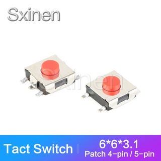 สวิตช์ปุ่มกดไมโคร SMD 4/5 Pin 6*6*3.1 มม. คุณภาพสูง 20 ชิ้น ต่อล็อต