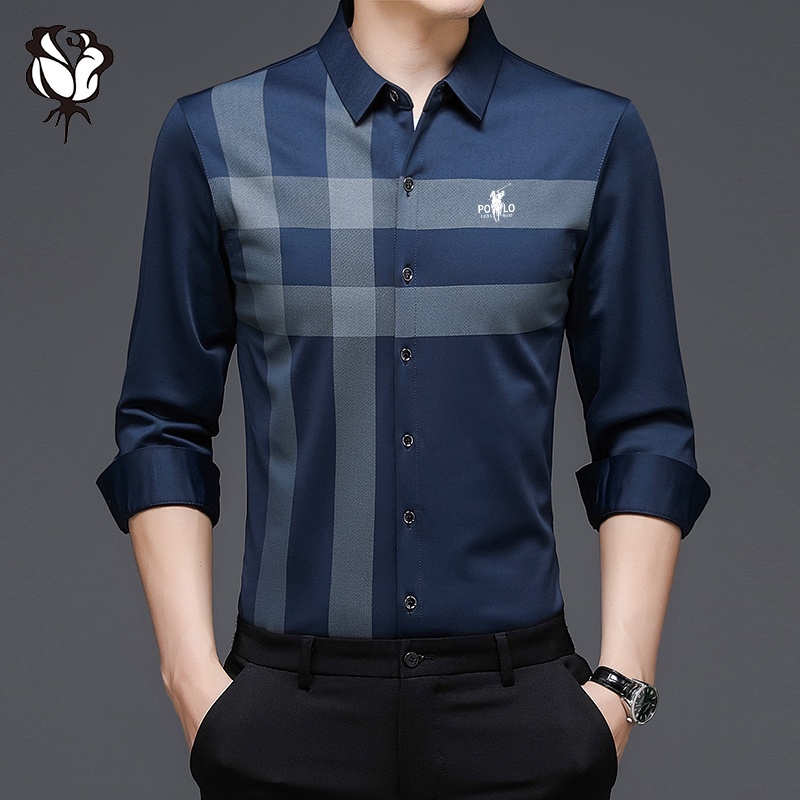 เสื้อเชิ้ตทางการผู้ชายใหม่ในสต็อก-เสื้อเชิ้ตลำลองผู้ชาย