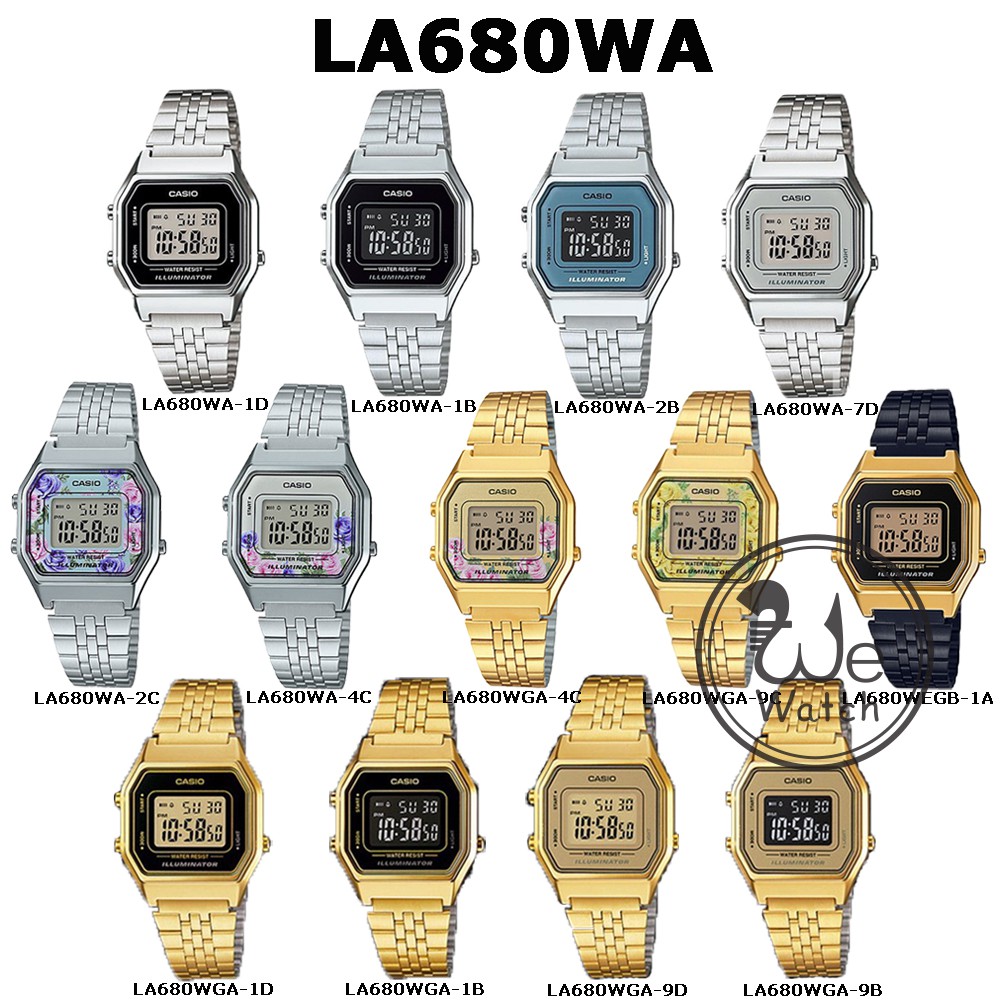 ภาพสินค้าCASIO % รุ่น LA680WEGL LA680WEL LA680WGA LA680WA นาฬิกาผู้หญิง DIGITAL พร้อมกล่องและรับประกัน 1 ปี LA680 จากร้าน wewatchs บน Shopee ภาพที่ 1
