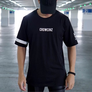 CROWCINZ Oversize Longline Tee Black เสื้อยืดทรงโอเวอร์ไซด์