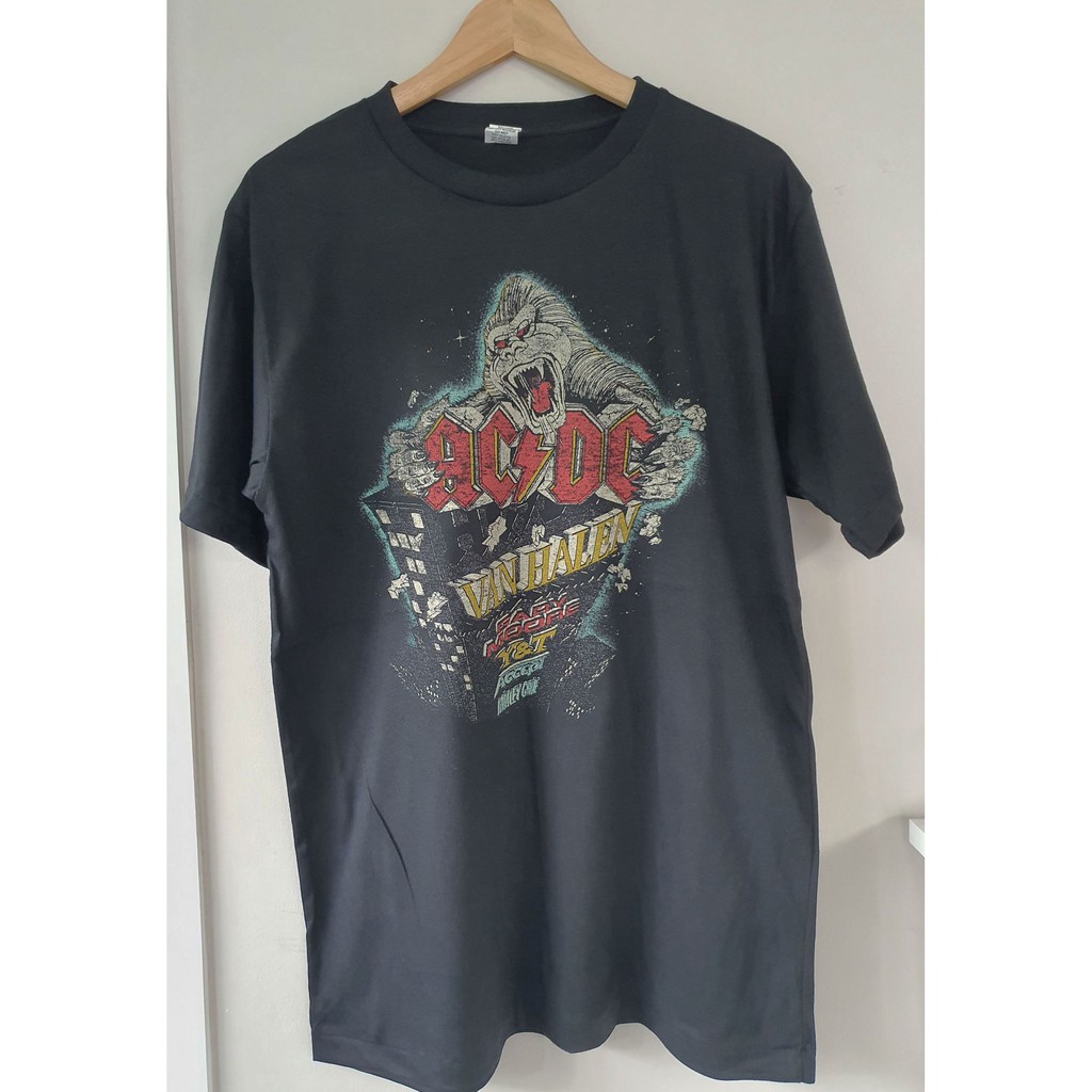 เสื้อยืดสีขาวt-shirt-acdc-tour-t-shirt-เสื้อยืดs-4xl