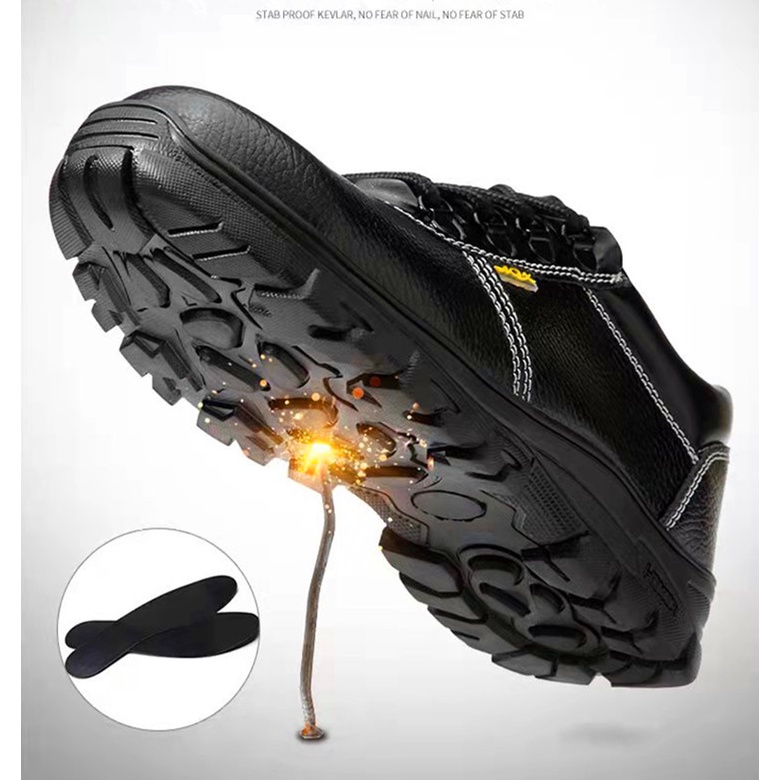 ภาพสินค้ารองเท้าเซฟตี้ safety shoes หัวเหล็ก พื้นเหล็ก SIZE 36-48 J211 จากร้าน jintalasu บน Shopee ภาพที่ 4