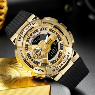 ภาพหน้าปกสินค้าSANDA นาฬิกาแฟชั่นผู้ชาย Chrono Sport นาฬิกาผู้ชาย Waterproof Gold Complete ปฏิทินนาฬิกาข้อมืออิเล็กทรอนิกส์ ที่เกี่ยวข้อง