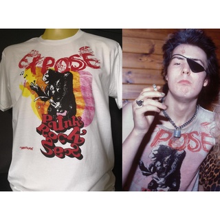 เสื้อยืดพิมพ์ลายเสื้อวงนำเข้า Seditionaries Expose King Kong Sid Vicious Sex Pistols Punk Rock Hardcore Retro Style Vint