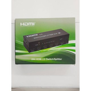 [ลด15% โค้ดGMQC296] 2X4 HDMI 2.0 Switch/Splitter output 4K and 1080p อุปกรณ์ต่อพ่วงคอมกับจอ 2 ออก 4 คุณภาพชัด สัญญานดี