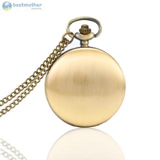 BM❤Luxury Unisex Polish Retro Quartz Necklace Pendant Chain Fob Pocket Watch Gift