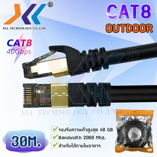 ภาพหน้าปกสินค้า[พร้อมส่งจากไทย] สายแลน XLL CAT8 SFTP Outdoor LAN cable ภายนอกความยาว 30m.  40m  50m ที่เกี่ยวข้อง