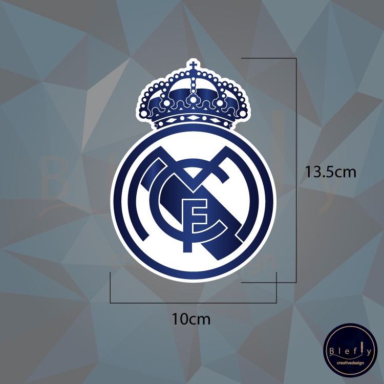 สติกเกอร์-เรอัลมาดริด-real-madrid-กันน้ำ-ขนาด-10x13-cm-สั่งขนาดเองได้