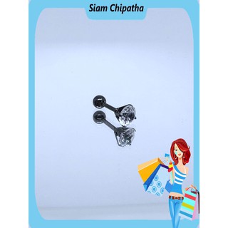 ภาพขนาดย่อของภาพหน้าปกสินค้าจิวสแตนเลส สำหรับเจาะตรงบริเวณกระดูกอ่อนของหู  CZ.BB  CZ Stud(Ball Back) earring for Men Women CZ Steel จากร้าน siam_chipatha บน Shopee ภาพที่ 4