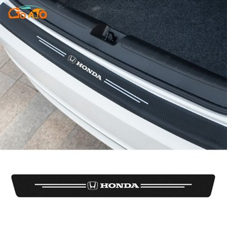 ภาพหน้าปกสินค้าGTIOATO คาร์บอนไฟเบอร์ สติกเกอร์ท้ายรถ Carbon Fiber กันรอยท้ายรถ กันรอยกันชนหลัง สติ๊กเกอร์ติดรถ สำหรับ Honda City HRV Civic Jazz CRV Brio Accord Mobilio Odyssey BRV ที่เกี่ยวข้อง