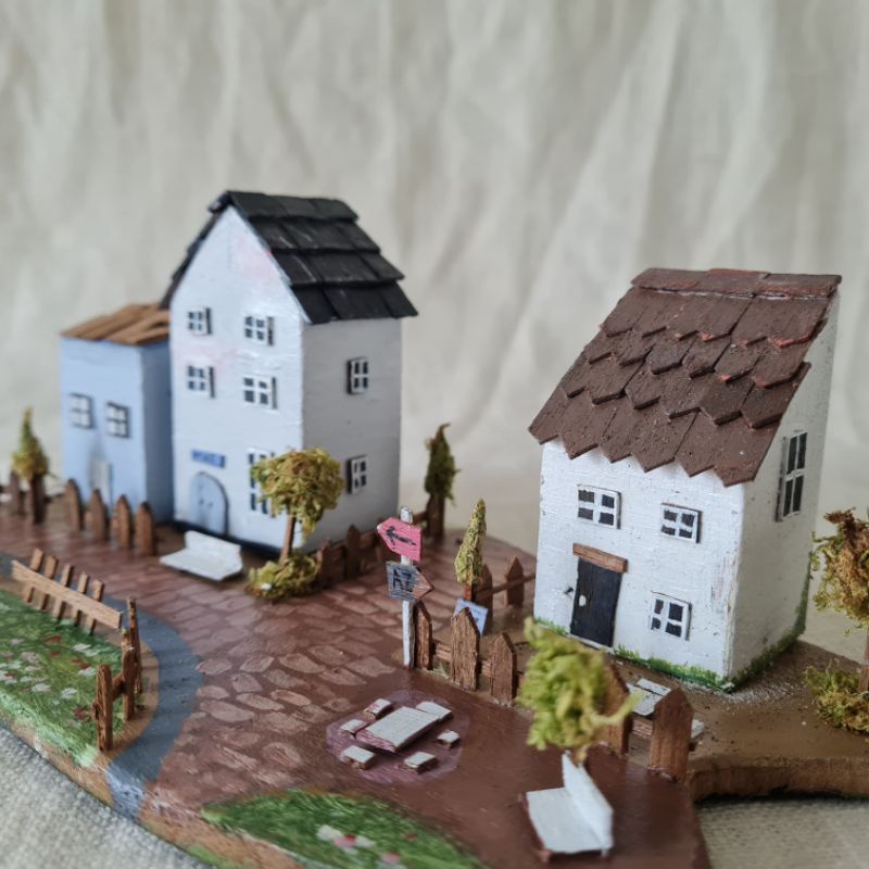 ชุดโมเดลประกอบหมู่บ้านไม้จิ๋ว-tiny-village-making-kit