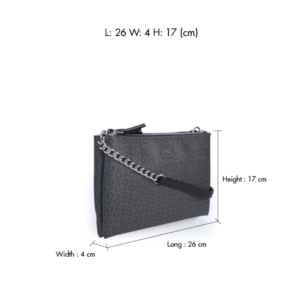 ภาพสินค้าGUESS กระเป๋า รุ่น SV806176 KALEI MINI DBL ZIP CROSSBODY สีดำ กระเป๋าผู้หญิง กระเป๋าสะพาย จากร้าน guess_thailand บน Shopee ภาพที่ 4