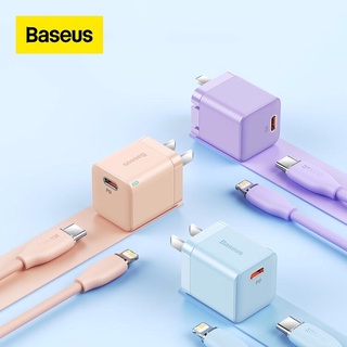 Baseus Super Si Pro PD 20w USB C ที่ชาร์จ สําหรับ iPhone 13 12 11 Pro Max USB Type C ชาร์จเร็ว 4.0 3.0 พร้อมสายเคเบิล 20w PD