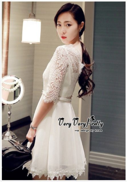 princes-white-lace-with-pearl-belt-dress