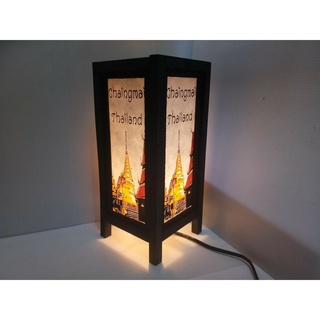 โคมไฟตั้งโต๊ะ สำหรับใช้ในห้องนอน ห้องนั่งเล่น ห้องนอนเด็ก Wood Table Lamp Handcraft Home Bedroom Decor Gift #1