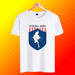 เสื้อยืดคอกลม federal army  จัดส่งไว