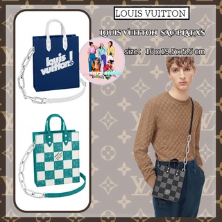 หลุยส์วิตตอง กระเป๋าถือ Louis Vuitton SAC PLAT XS/แท้ 100%/สินค้าลดราคาใหม่/ทรงผู้ชาย