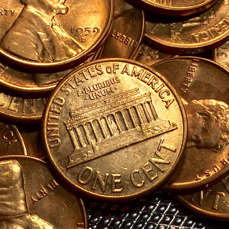 เหรียญus-lincoln-memorial-cent-ปี1959-2502