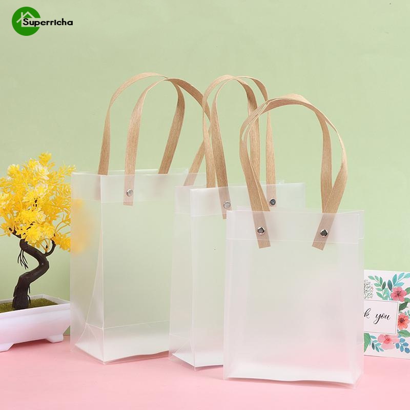 ถุงพลาสติกใส / กระเป๋าถือ PVC พร้อมหูหิ้ว / ถุงของขวัญ สําหรับงาน ...
