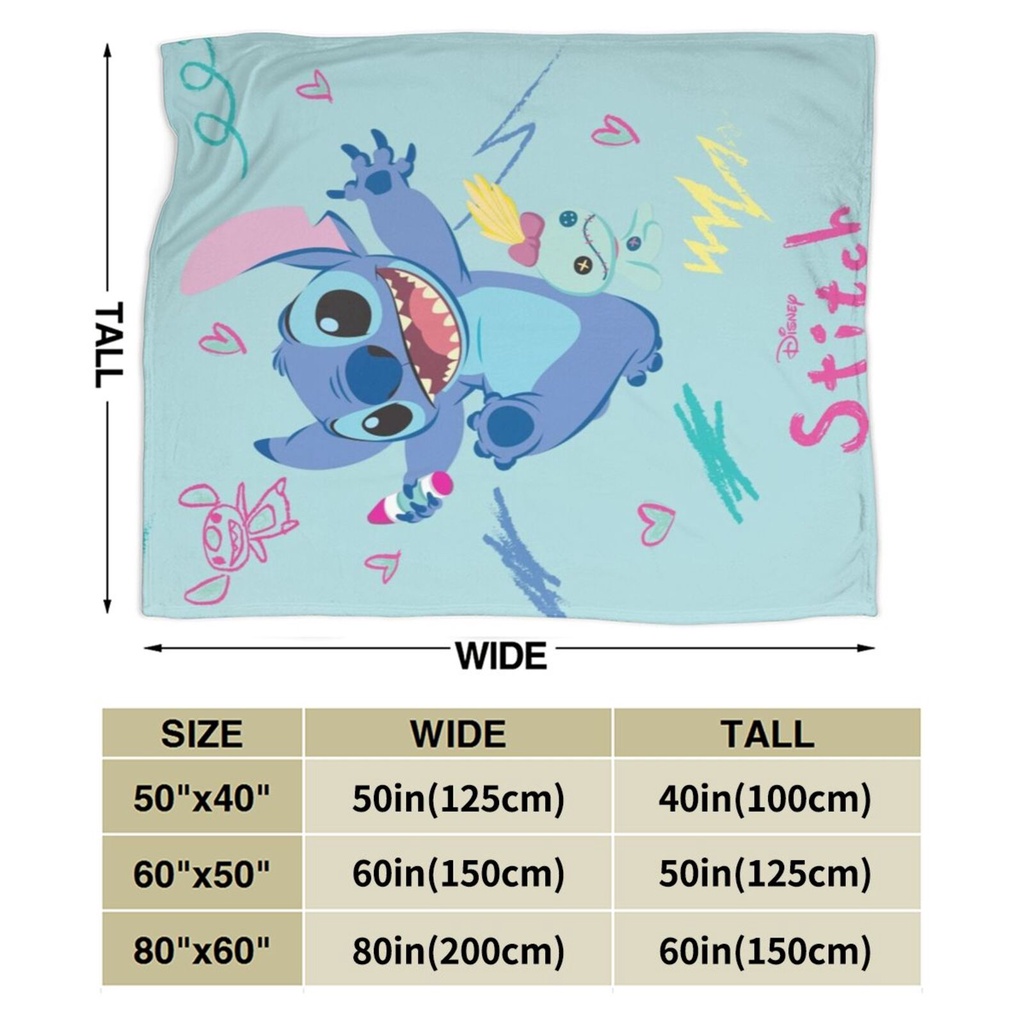 มีสินค้า-disney-lilo-amp-stitch-ผ้าแฟลนเนลเนื้อนุ่มพิเศษ-เหมาะสำหรับผ้าห่มบนเตียงและโซฟา