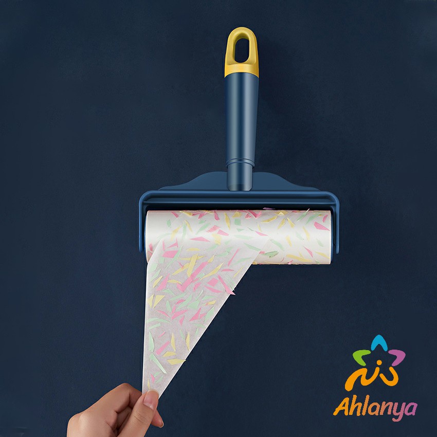 ahlanya-แปรงลูกกลิ้งเหนียว-แท่งลูกกลิ้งฉีก-กระดาษม้วนแบบพกพา-ปัดขนบนเสื้อ-household-roller-sticking-device