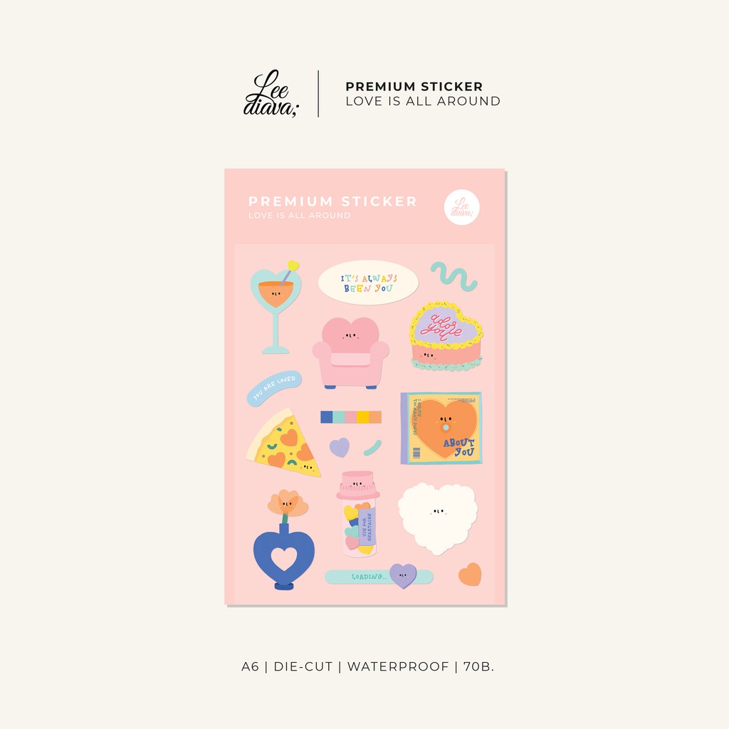 PREMIUM STICKER: LOVE IS ALL AROUND - สติกเกอร์ไดคัทเนื้อพรีเมียม ลอก ...