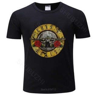 [S-5XL] Gildan เสื้อยืด ผ้าฝ้าย 100% พิมพ์ลายโลโก้ Guns N Roses Bullet สีดํา แฟชั่นฤดูร้อน สําหรับผู้ชาย