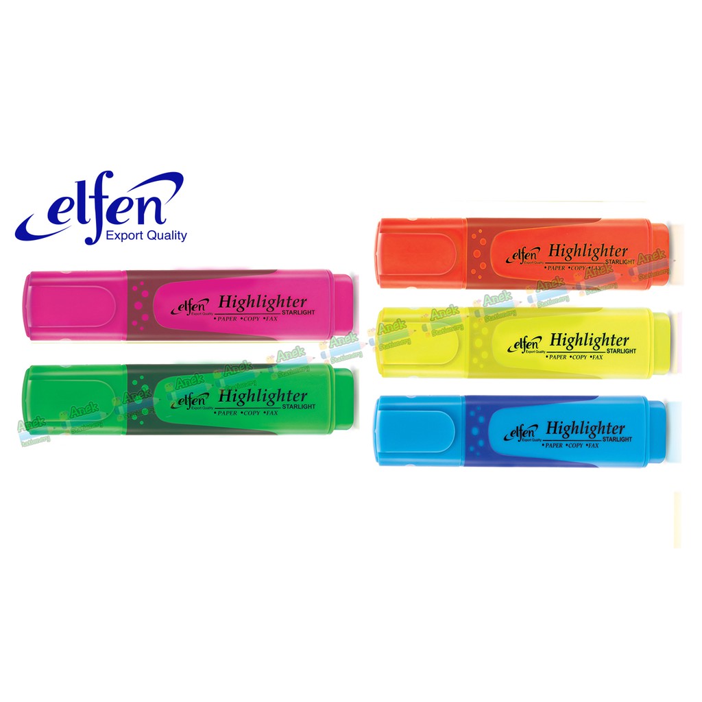 ปากกาเน้นข้อความเอลเฟ่น-elfen-สตาร์ไลท์-คละสี