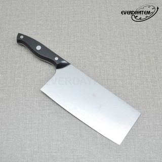 everdayitems 0010300076มีดทำครัวมีดมีดปังตอ มีดสับกระดูก สันหนา2.5มิล น้ำหนัก 250 กรัม ผลิตจากเหล็ก สแตนเลสสตีล