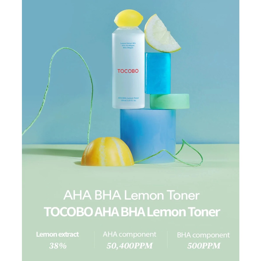 พร้อมส่ง-exp-01-05-25-tocobo-aha-bha-lemon-toner-150ml