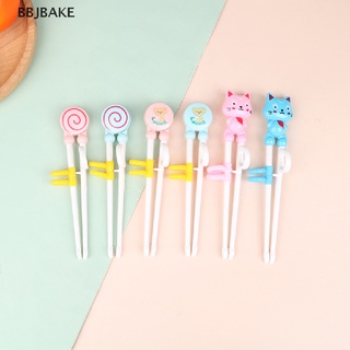 [cxFSBAKE] 1Pair Chopsticks Plastic For Kids Cartoon Learning Chop Sticks Training Chopstic  KCB