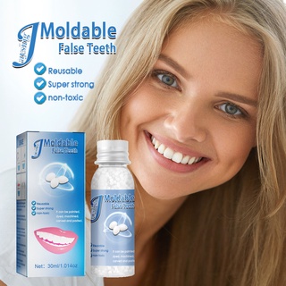 ชุดซ่อมฟันชั่วคราว กาวแข็ง พร้อมกาว ชุดฟอกสีฟันชั่วคราว กาวแข็ง สําหรับซ่อมแซมฟันชั่วคราว ฟันปลอม 30 มล.