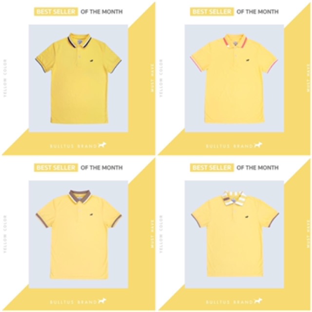 ภาพสินค้าเสื้อโปโลบลูตัส Bulltus Brand สีเหลืองทุกรุ่น เก็บเงินปลายทางได้ จากร้าน bulltus_brand บน Shopee ภาพที่ 4