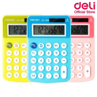 ภาพหน้าปกสินค้าDeli 1209 Pocket Calculator เครื่องคิดเลขแบบพกพา รับประกันนาน 3 ปี เครื่องคิดเลข เครื่องคิดเลขสีแฟนซี อุปกรณ์สำนักงาน ที่เกี่ยวข้อง