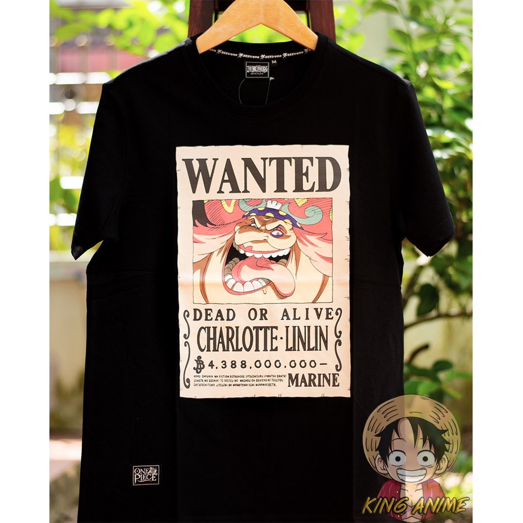 t-shirt-dop-1379-ลาย-wanted-charlotte-linlin-มีสีกรม-และ-สีดำ