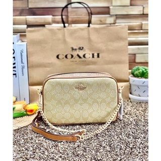 COACH JAMIE CAMERA BAG IN BLOCKED SIGNATURE BAG((CA172))