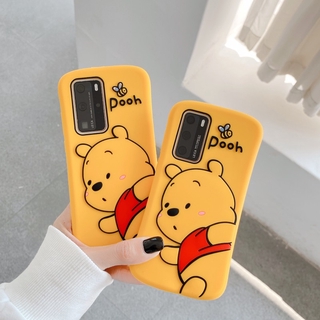 เคสโทรศัพท์มือถือลายการ์ตูนหมีพูห์สําหรับ Oppo A5 A9 2020 A92 A52 A72 F11 F9 F7 F5 F3 A5s A3s A7 A5 A12 A12E R15 Pro Realme Xt K5 A92S R9S