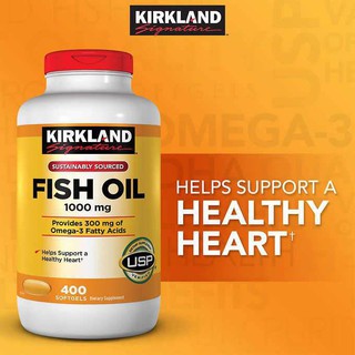 ภาพหน้าปกสินค้า🔥🔥Exp.10/2025 Kirkland Fish Oil 400 เม็ด ที่เกี่ยวข้อง