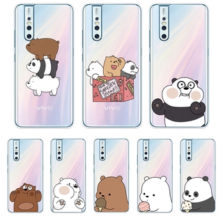 Vivo V9 V7 Plus V11 Pro V15 Plus Pro Soft TPU Silicone Phone Case Cover หมีเปลือยสามตัว 1