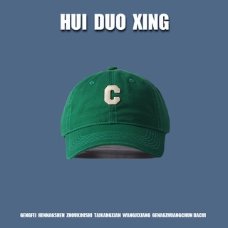 หมวกเบสบอล กันแดด พิมพ์ลายตัวอักษร C เข้ากับทุกการแต่งกาย แฟชั่นฤดูร้อน สไตล์เกาหลี สําหรับผู้หญิง และผู้ชาย