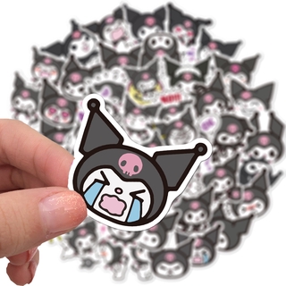 My Melody sanrio sticker Hello Kitty   Kuromi Aggretsuko สติกเกอร์กันน้ำรูปแบบที่แตกต่างกัน, 50 ชิ้น