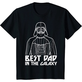 ย้อนยุคเสื้อยืด ผ้าฝ้าย พิมพ์ลายกราฟฟิค Star Wars Darth Vader Best Dad In Galaxy แฟชั่นสําหรับผู้ชายS-5XLสามารถปรับแต่งไ
